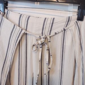 Striped flyaway Beach Pants Off White and Denim sz S/P by Billabong